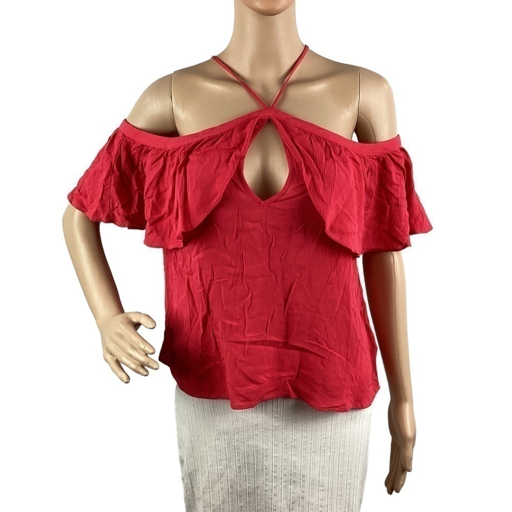 Express Top Size XS Red Off Shoulder
